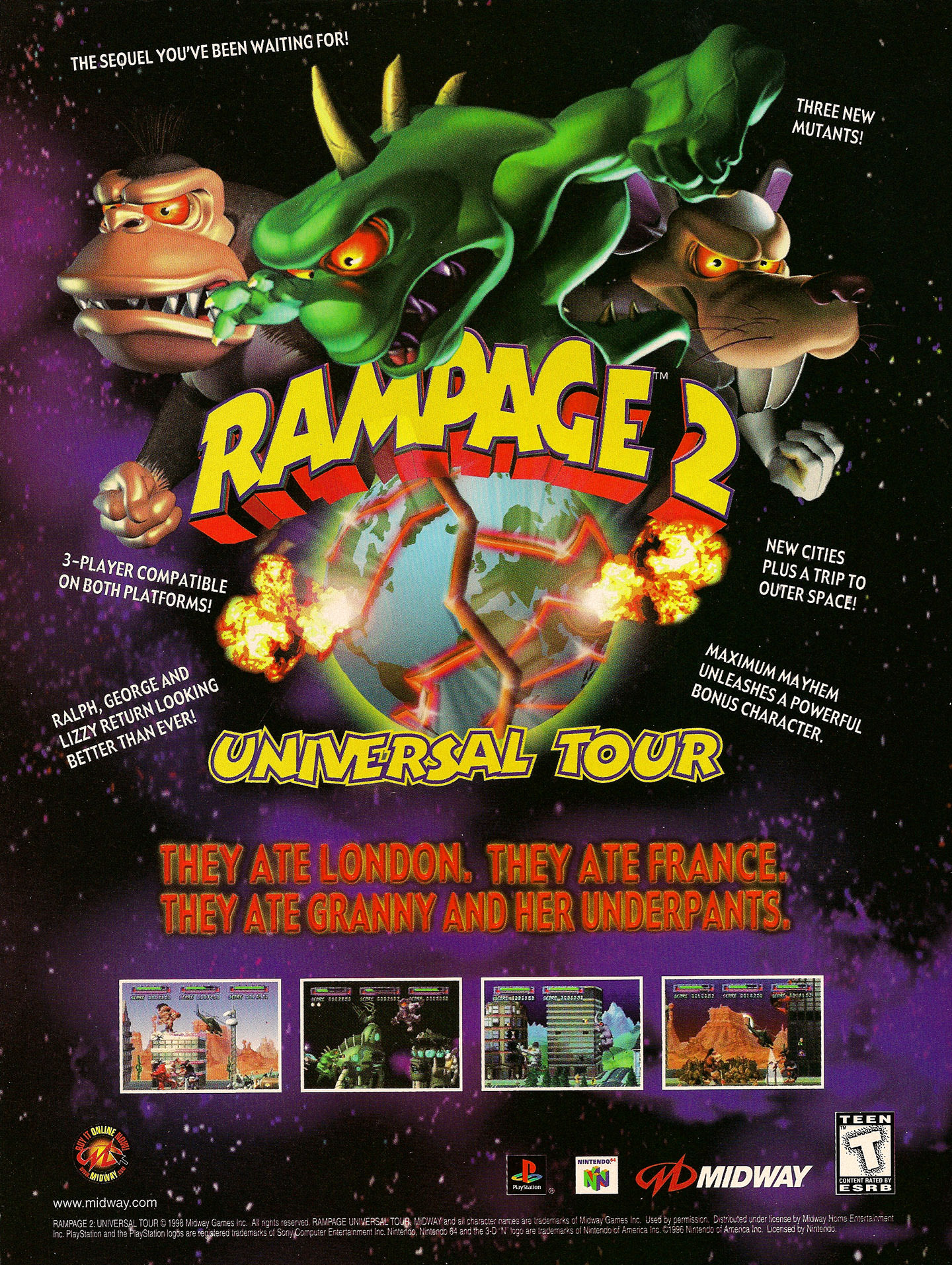 Rampage Video Game History Timeline Kaiju disaster