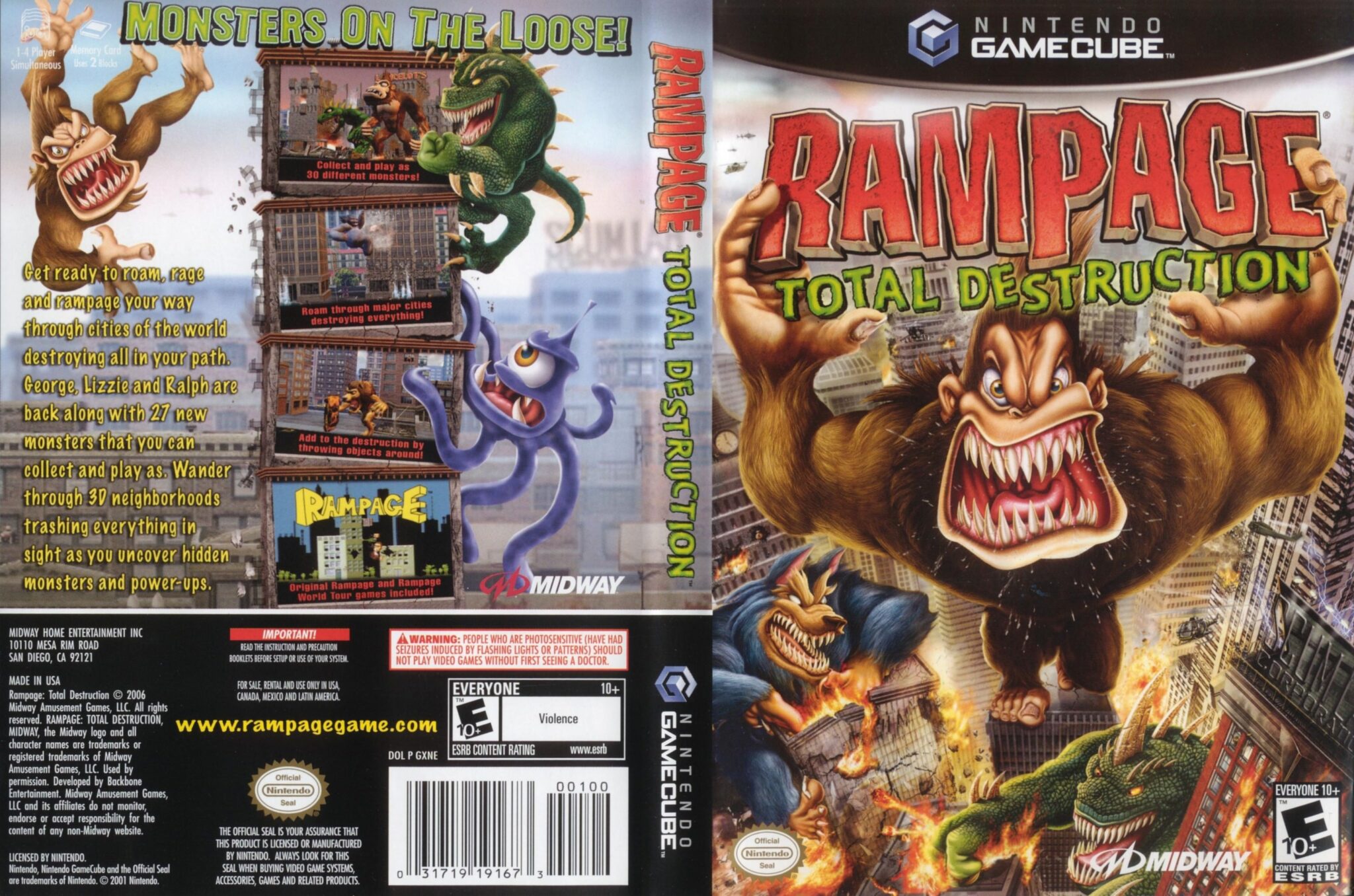 Original Rampage Rampage Video Game History Timeline Kaiju disaster » MiscRave